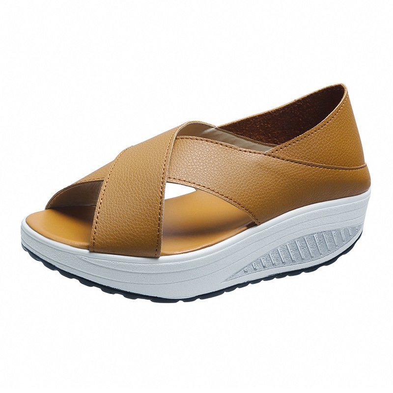 [Tallas 35-40] Nuevas sandalias casuales para mujer 2026, suela gruesa, transpirables, con puntera abierta. 4313678
