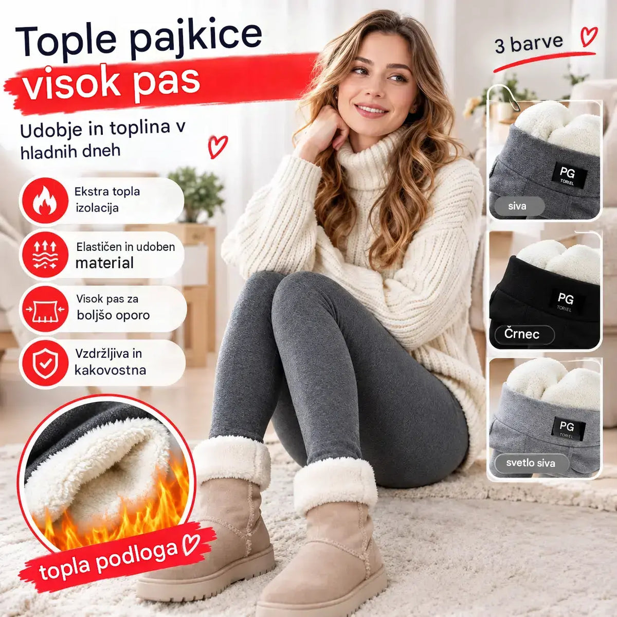 🌈【M-3XL】Nove jesensko-zimske pajkice z debelo flis podlogo: odporne proti vetru in tople