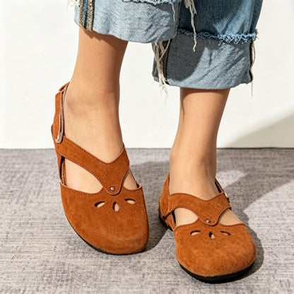 ✨Speciální nabídka na letní novinky【35–43】Retro ortopedické sandály na léto – nastavitelné a pohodlné ✅ Plochá podrážka