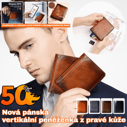 👝✨ Nová pánská peněženka z pravé kůže s ochranou proti krádeži