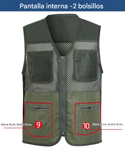 🦺Chaleco sencillo y funcional con múltiples bolsillos 🔥【XL-4XL】
