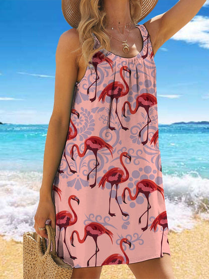 🎁【Sleva 50 %】✨🌊【S-5XL】Módní letní šaty s květinovým potiskem a ramínky