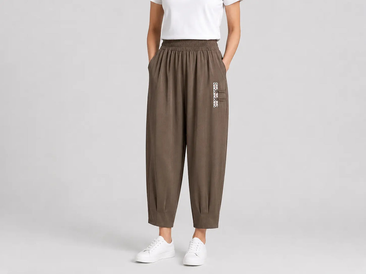🔥【M–4XL】 👖 Lahke in zračne poletne hlače iz bombaža in lana - moderne ležerne hlače do gležnjev