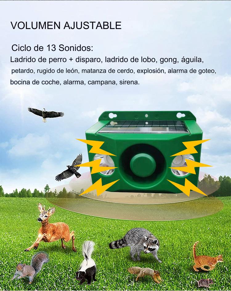 ✨🐅Repelente ultrasónico de animales salvajes alimentado por energía solar