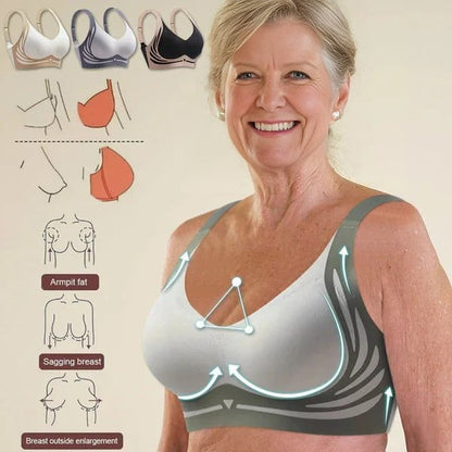 😍【Paquete de 2】Sujetador de una pieza sin aros para mujer ❤️【40-85KG】