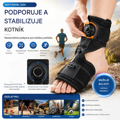 🏃‍♀️【2 jednotky】Lékařské ortézy pro pokleslou nohu a plantární fasciitidu, s otočným nastavovacím knoflíkem a hliníkovou oporou, pro denní i noční použití.