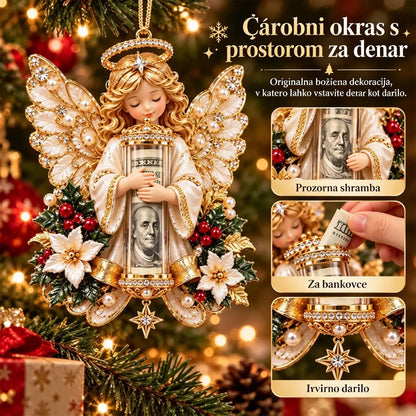 🎁5-delni komplet za 27 €✨ Božični okrasek za shranjevanje denarja v obliki angela