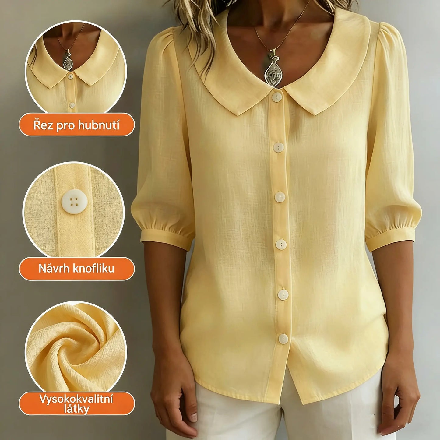 🌸【S–3XL】Dámský kardigan s krátkými rukávy a knoflíky – možnost platby na dobírku✅