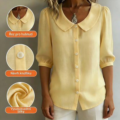 🌸【S–3XL】Dámský kardigan s krátkými rukávy a knoflíky – možnost platby na dobírku✅
