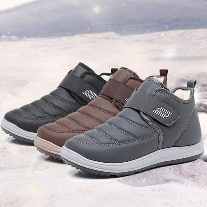 【39-44】🔥Zima 2025, novi modni moški čevlji iz žametnega odebeljenega usnja, nepremočljivi in protizdrsni