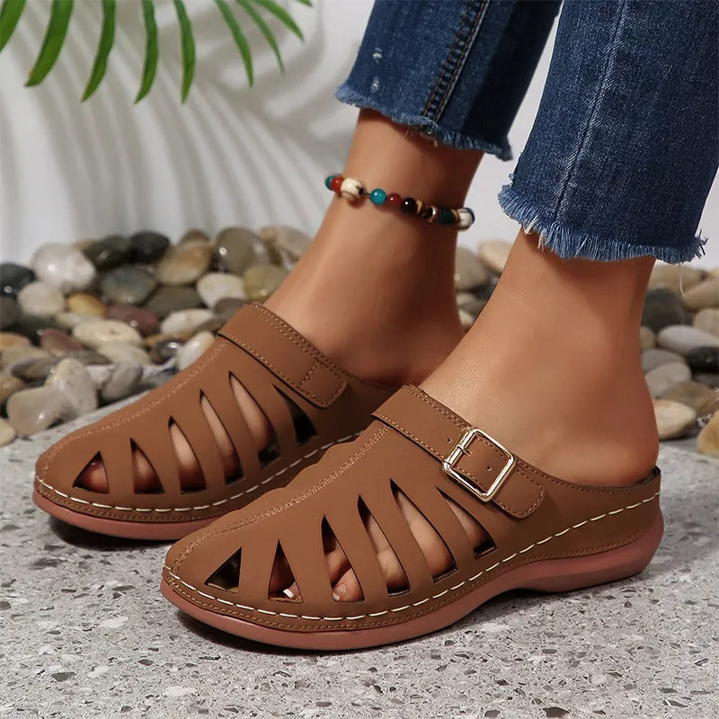 👡 Poletni čevlji iz perforiranega usnja, zapenjanje na ježka, ergonomski podplat proti utrujenosti, velikosti 36-43! ☀️✨