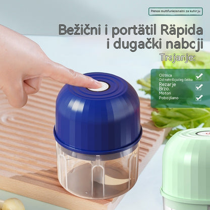 💥【Kupite 1, dobijte 1 gratis】⏰ 🧄Električni sjeckalica za češnjak, mini prijenosni sjeckalica za povrće
