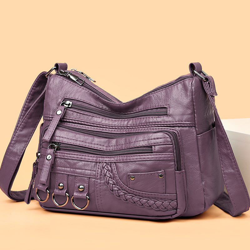 💥👜2026 Nuevo bolso de hombro/bandolera de cuero suave de gran capacidad