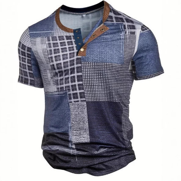 🎁😍【Időben Korlátozott Ajánlat】👔【S-6XL】Férfi Rövid Ujjú Mintás Póló
