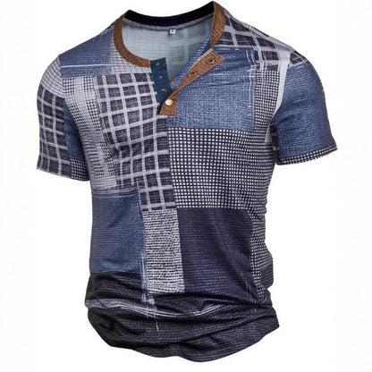 🎁😍【Időben Korlátozott Ajánlat】👔【S-6XL】Férfi Rövid Ujjú Mintás Póló