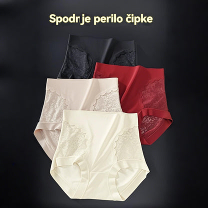 Ženske visoko elastične brezšivne čipkaste hlačke za uravnavanje trebuha, oblikovanje postave in dvigovanje zadnjice