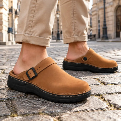 😎Poslední den 50% sleva🔥【38-48】😎 Unisex multifunkční ležérní pantofle z pravé kůže s měkkou podrážkou