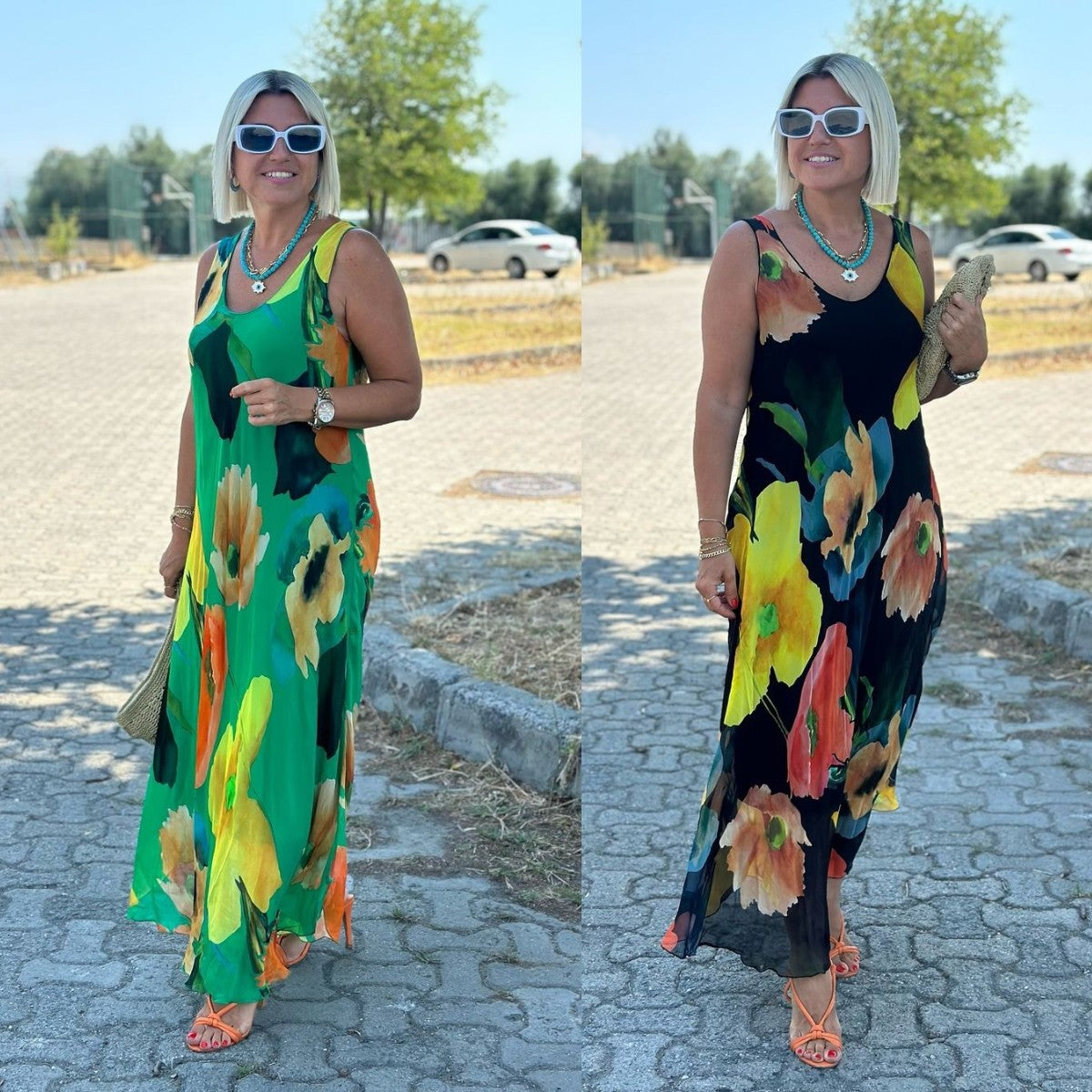【S-5XL】👗Nova poletna elegantna obleka iz cvetličnega tila 3983387