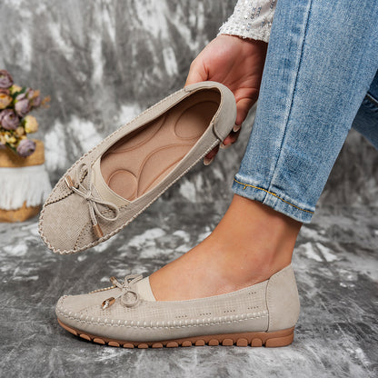 🔥🔥 Női balerinák, valódi bőrből, könnyűek, csúszásmentesek, lélegzőek és kényelmesek.