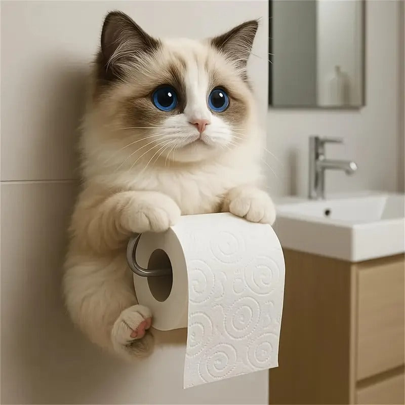 🐱Držalo za toaletni papir z motivom ljubke mačke