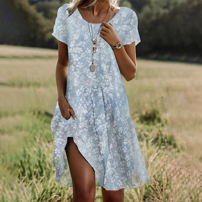 【S-3XL】👗2026 Nova obleka z okroglim vratom