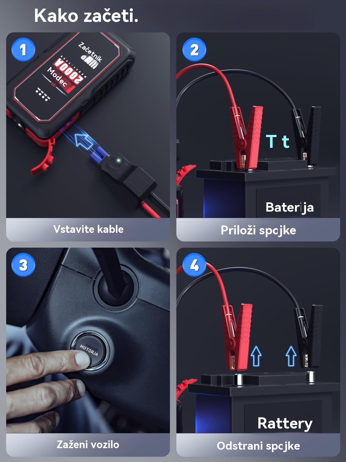 🚗🧰【Kupite enega, enega dobite brezplačno!】Večnamenski pretvornik za hitri zagon avtomobilske baterije【(dvojni vmesnik USB)】