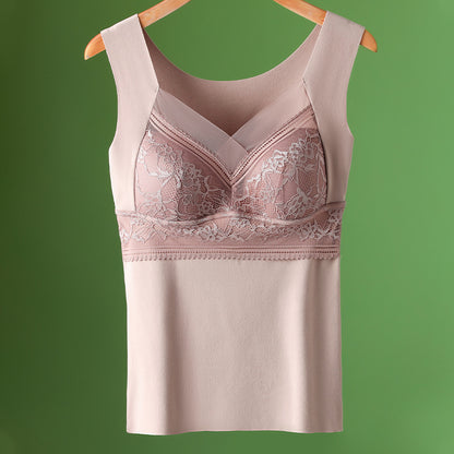 🔥【Kupite 1, dobite 1 gratis】❤️【40-100 kg】Jesensko in zimsko spodnje perilo iz gosjega žameta s čipko, lep hrbet, dodatki za nabiranje prsi, preprečevanje povešenih prsi✅【Priporočilo zdravnika】