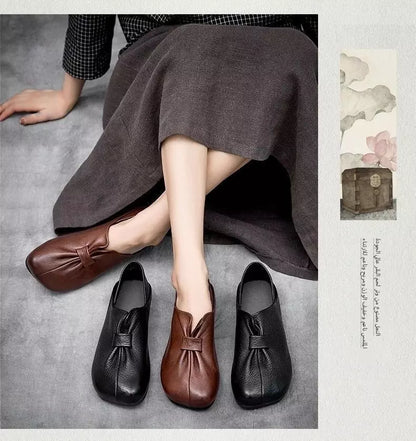 👡【35-42】Nové boty nazouvací s měkkou podrážkou a mašlí, vysoce kvalitní hovězí kůže, jednoduché a elegantní 4249184