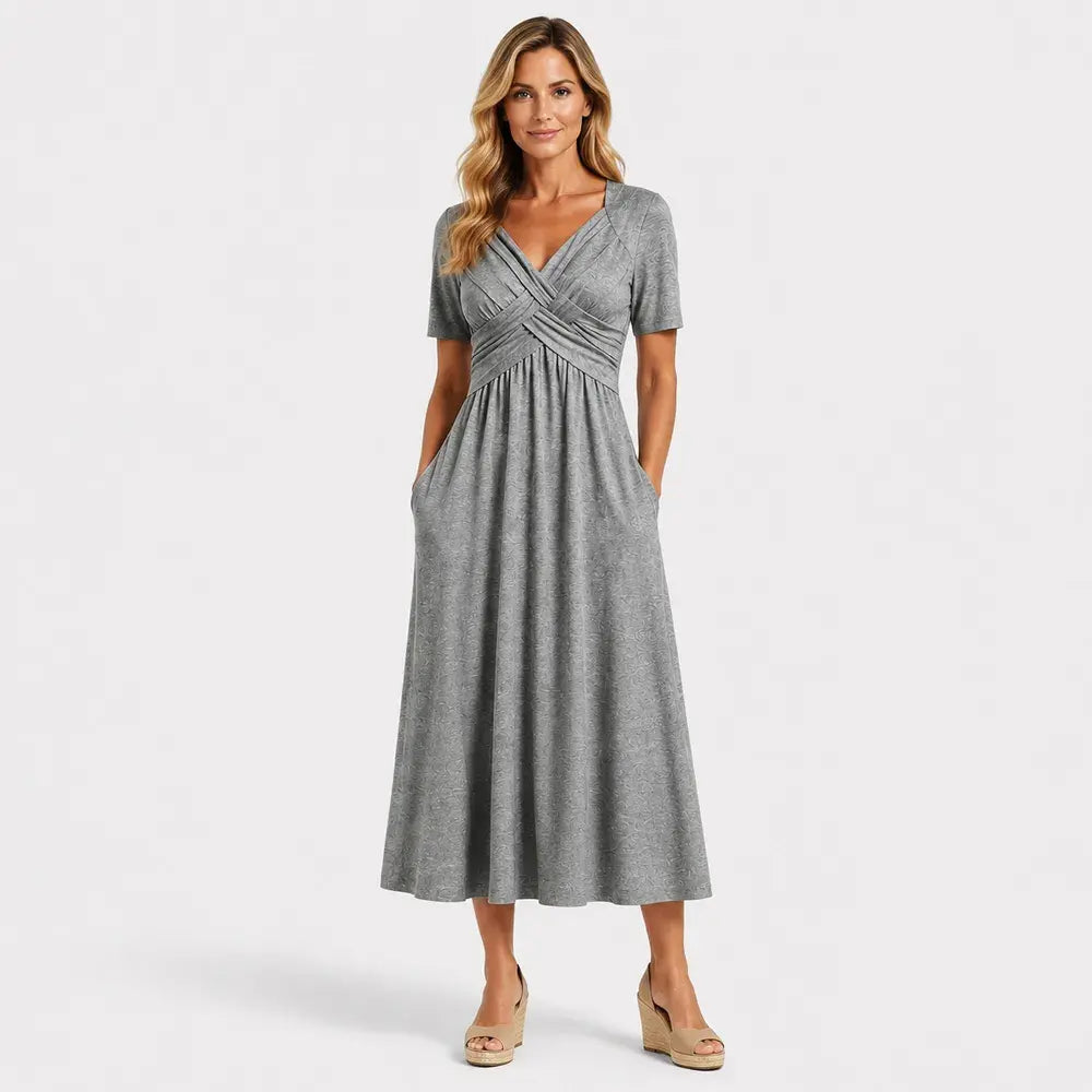 💟S-3XL【Płatność przy odbiorze】Czysta bawełna, wygodna, nowoczesna, swobodna sukienka midi