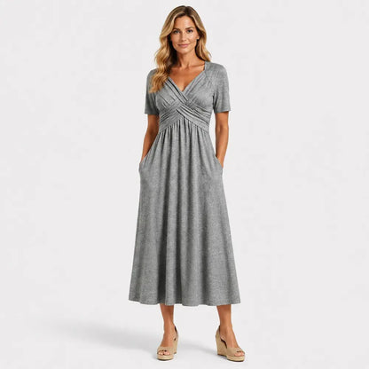 💟S-3XL【Płatność przy odbiorze】Czysta bawełna, wygodna, nowoczesna, swobodna sukienka midi