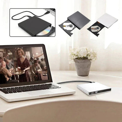 = 💿💻 Zunanji CD/DVD pogon – Priklopi in uporabljaj, prenosen in enostaven za uporabo, združljiv s sistemi Mac/Windows.