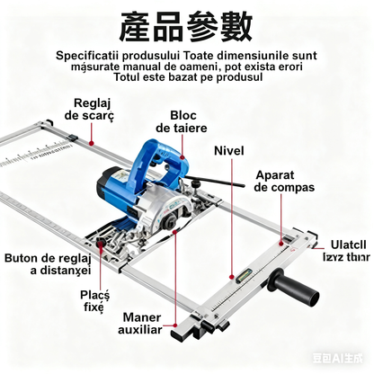 🛠️Herramienta de corte para posicionar el borde de rieles multifuncionales