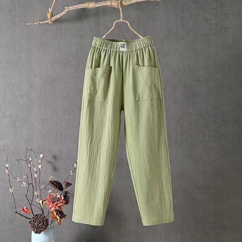 🌿🌈【M-4XL】Nuevos pantalones de pierna ancha para mujer, nuevos de primavera 2026, cómodos y casuales.