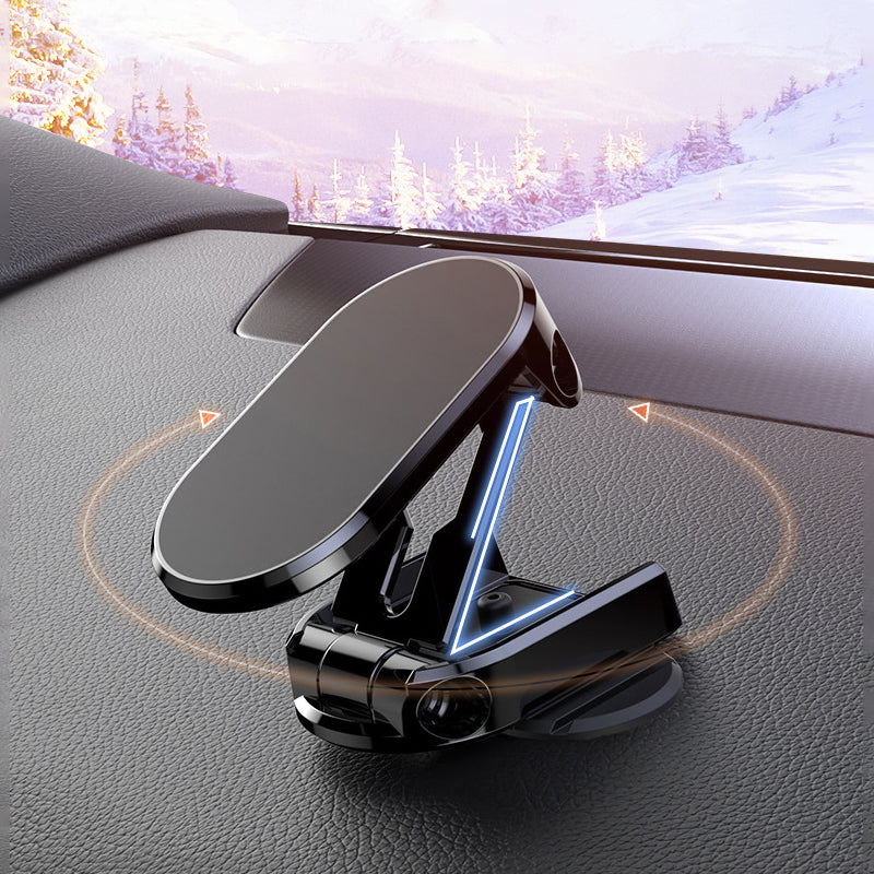 🚗Soporte plegable para teléfono con base magnética, permite una rotación de 360 grados.