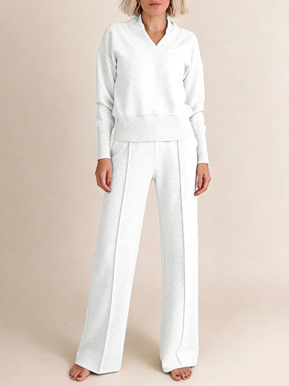 🥰【M-5XL】Nowy damski komplet garniturowy | Dwuczęściowy komplet z dzianiny z długim rękawem✨ 4223461