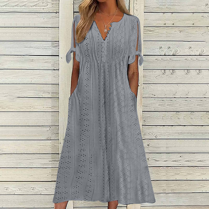 🏆【Legkeresettebb termékek】[S-5XL]👗Egyszerű és gyönyörű egyszínű ruha