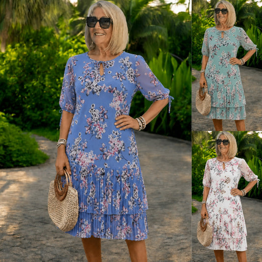 🌺Sleva 50 %💃👗【S–5XL】Dámské elegantní tištěné šaty – Stylové, pohodlné, Doprava zdarma