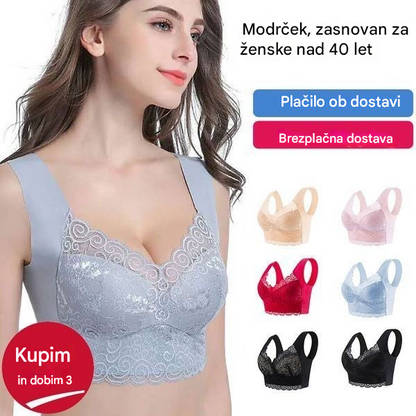 💥【3 kosi】Nabiralni čipkasti nedrček brez hrbta