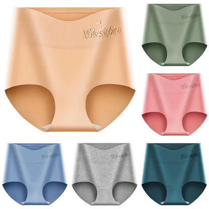 💖【6 piezas por solo 29 euros】🔥Ropa interior de talle alto que realza los glúteos, confeccionada con tejido de algodón puro de primera calidad✨️ (45-105 kg)