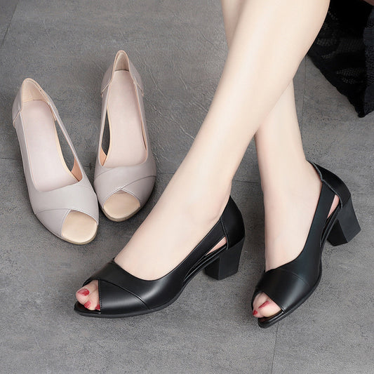 🔥👡【50% SLEVA】【35–40】2026 Nové kožené sandály s měkkou podrážkou – protiskluzové, pohodlné a stylové ✨