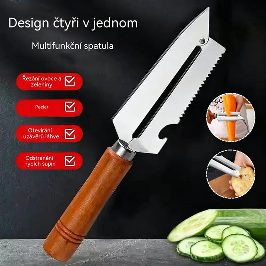 🥕 【Kupte jeden, druhý dostanete zdarma】✨ Multifunkční kuchyňská škrabka: Vyrobena z nerezové oceli s ergonomickou rukojetí, ideální na ovoce, zeleninu a maso 🔪