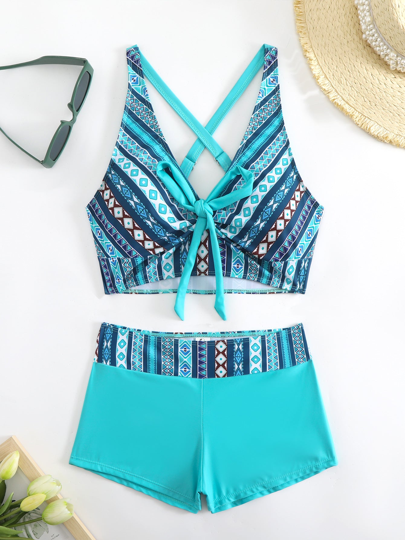 🏊‍👙【S-5XL】Časově omezená sleva 50 %🌴 Elegantní plavky s potiskem pro větší velikosti