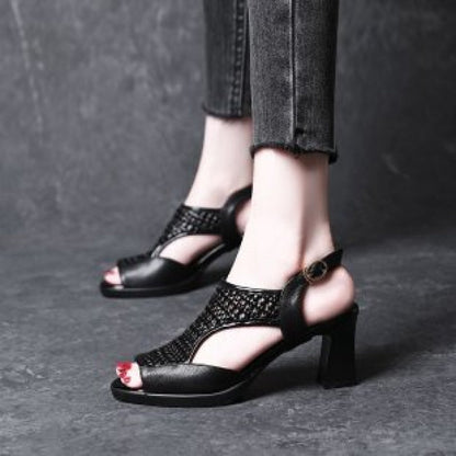 【Mărimi 35-40】👡Sandale noi de vară, plate, vârf deschis, talpă cu platformă 4258974
