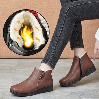 🔥【35-41】Zimski bombažni čevlji iz mehkega usnja in mehke volne