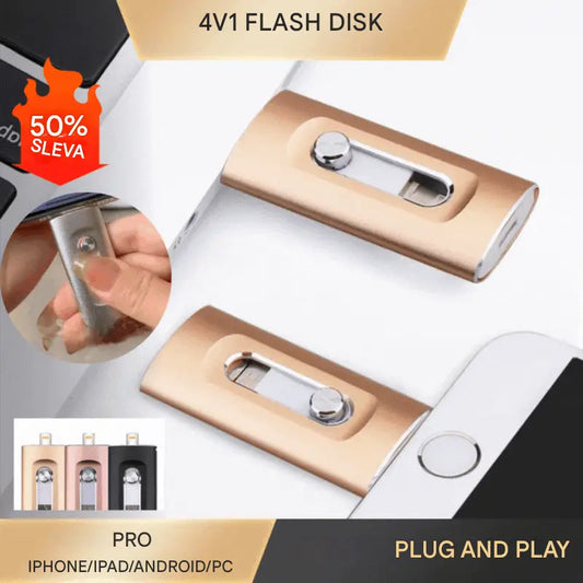 ⚡【✨Časově omezená sleva】Flash disk 4 v 1 pro iPhone/iPad/Android/PC-Z
