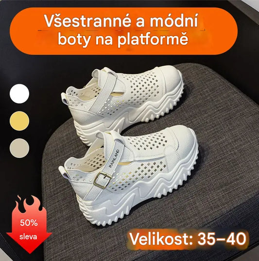 ⭐👟【35–40】Nové, ležérní, prodyšné sandály s tlustou podrážkou a bez vložky
