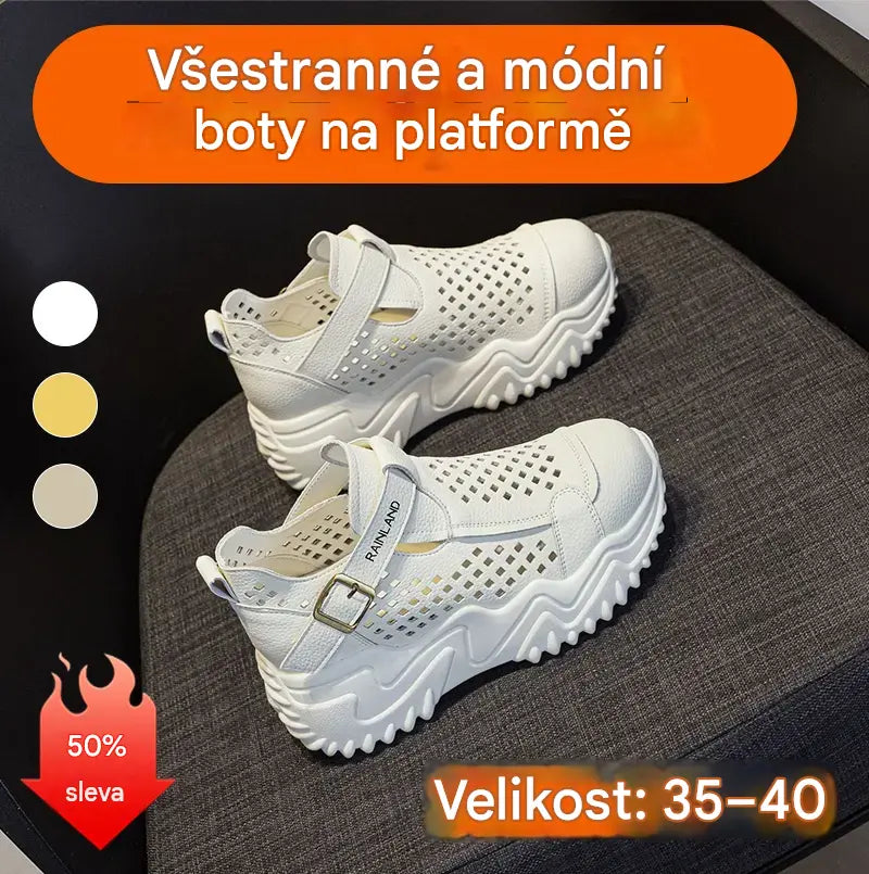 ⭐👟【35–40】Nové, ležérní, prodyšné sandály s tlustou podrážkou a bez vložky