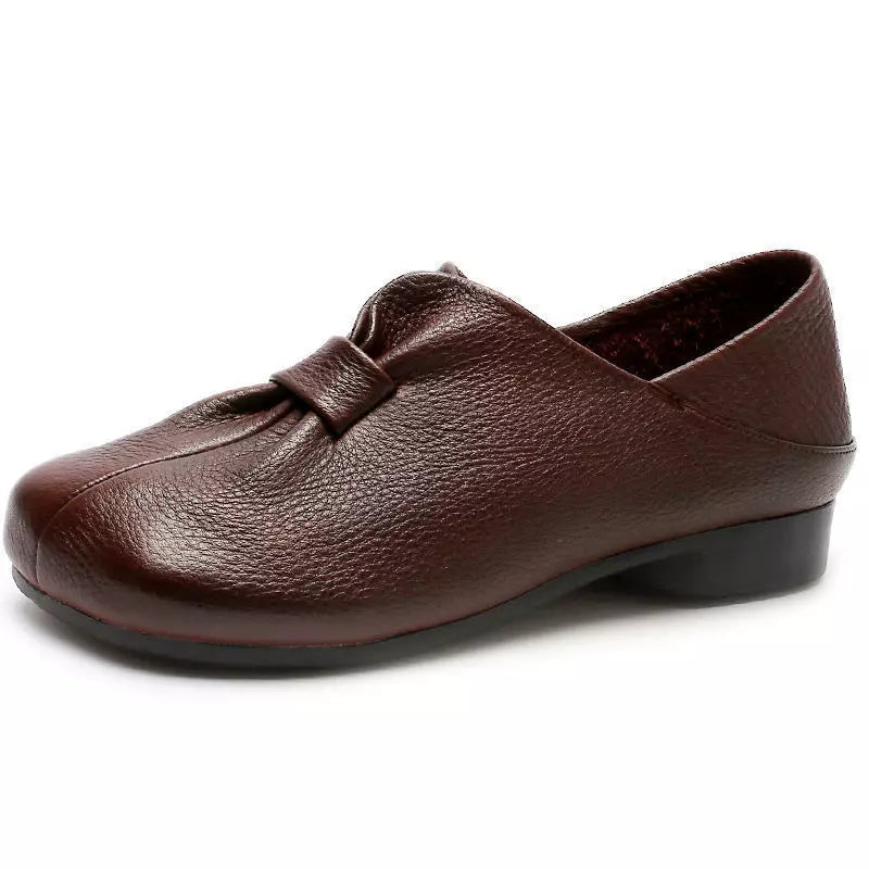 👡【35-42】Nové boty nazouvací s měkkou podrážkou a mašlí, vysoce kvalitní hovězí kůže, jednoduché a elegantní 4249184