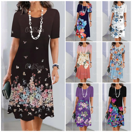 👗【S-5XL】Ženska seksi obleka z okroglim izrezom 2024 3693327