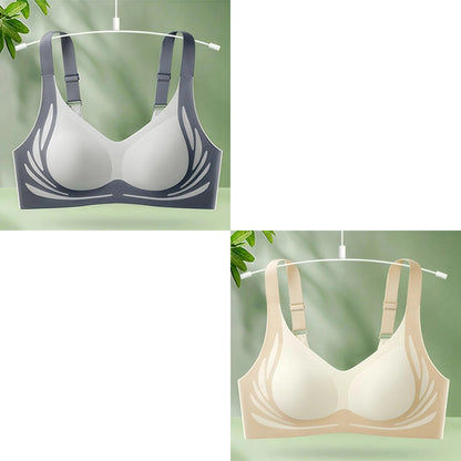 😍【Paquete de 2】Sujetador de una pieza sin aros para mujer❤️【40-85 kg】